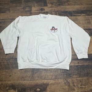 Bubba Gump Shrimp Pier 39 San Francisco CA Sweatshirt Mens Large  White 1996 Y2K